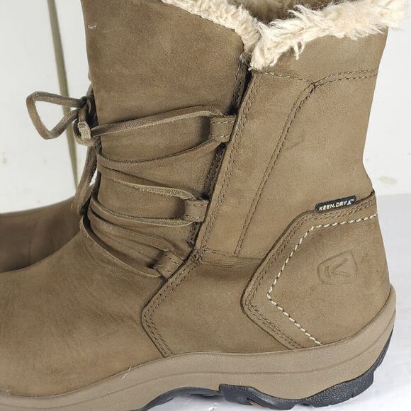 Keen Women's Brighton Low US6 Brown Leather insulated  Shearling Snow Boots - Picture 3 of 16